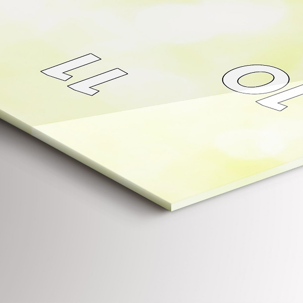 Horloge rectangulaire verticale herbe verte