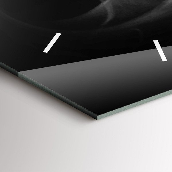 Horloge rectangulaire verticale Une tasse de café