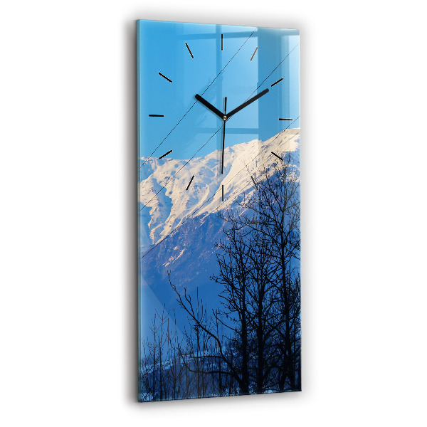 Horloge rectangulaire verticale Vue sur la montagne