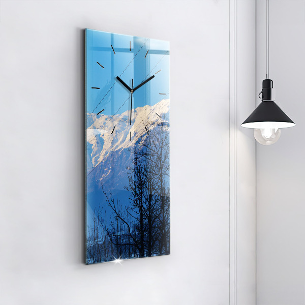 Horloge rectangulaire verticale Vue sur la montagne