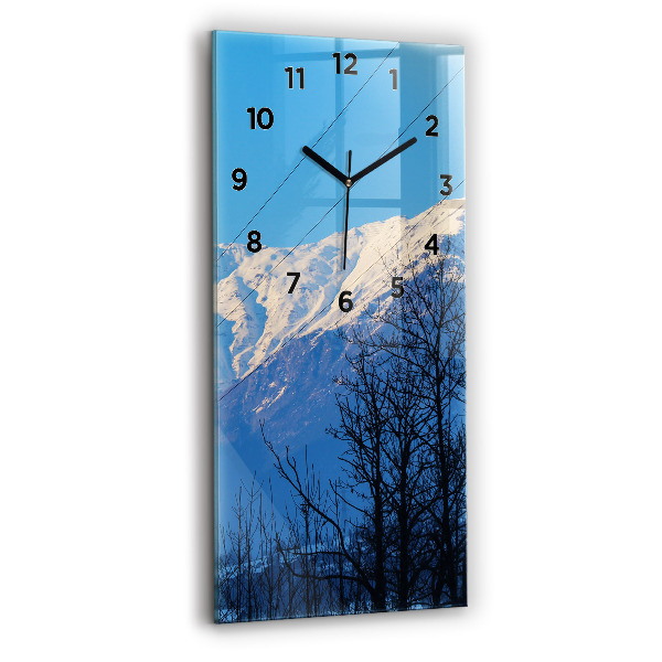 Horloge rectangulaire verticale Vue sur la montagne