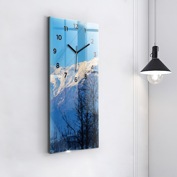 Horloge rectangulaire verticale Vue sur la montagne