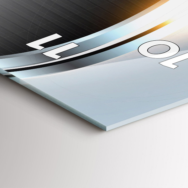 Horloge murale verticale Abstraction métallique