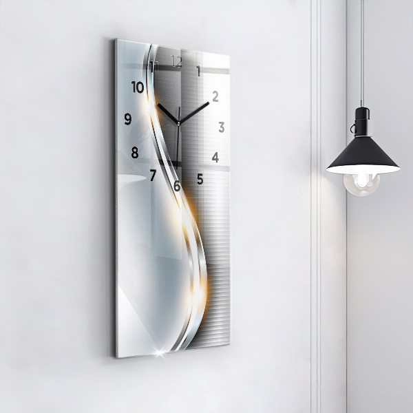 Horloge murale verticale Abstraction métallique