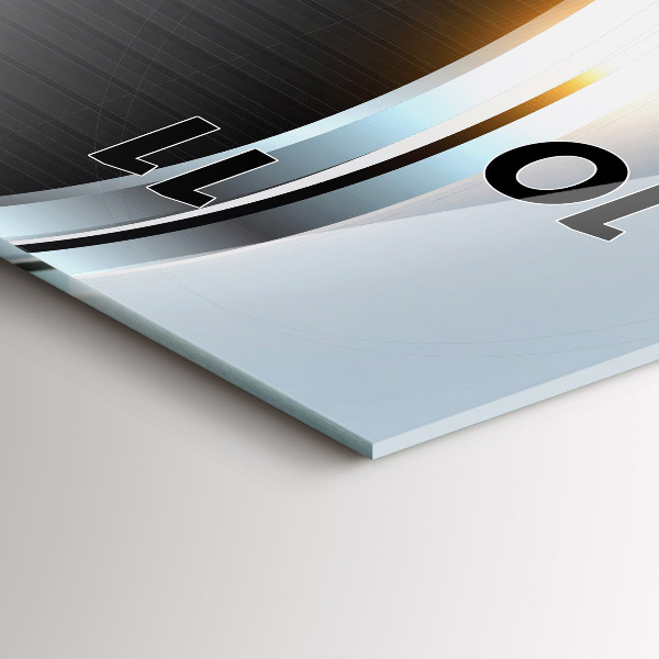 Horloge murale verticale Abstraction métallique