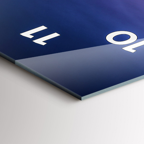 Horloge rectangulaire verticale New York et le coucher du soleil