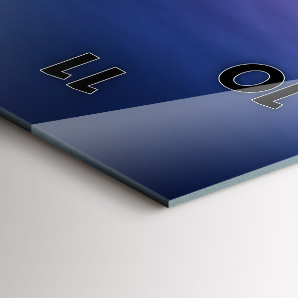 Horloge rectangulaire verticale New York et le coucher du soleil