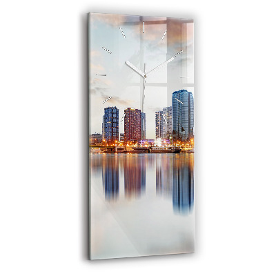 Horloge rectangulaire verticale Panorama avec la Tour Eiffel