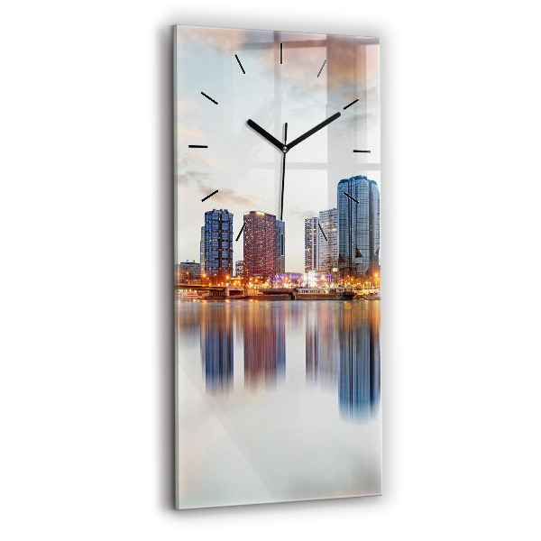 Horloge rectangulaire verticale Panorama avec la Tour Eiffel