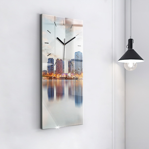 Horloge rectangulaire verticale Panorama avec la Tour Eiffel