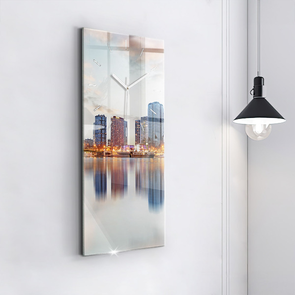 Horloge rectangulaire verticale Panorama avec la Tour Eiffel