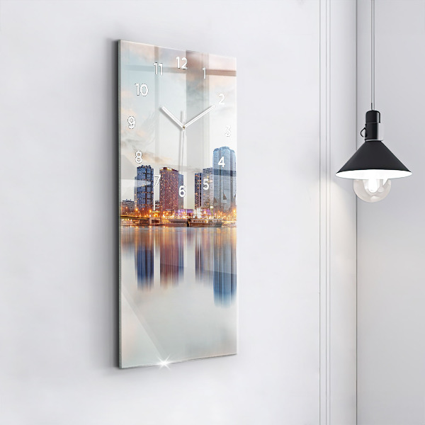 Horloge rectangulaire verticale Panorama avec la Tour Eiffel