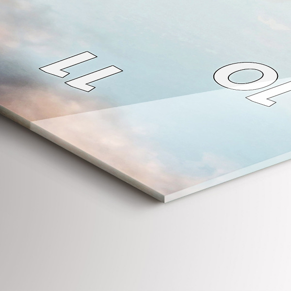 Horloge rectangulaire verticale Panorama avec la Tour Eiffel