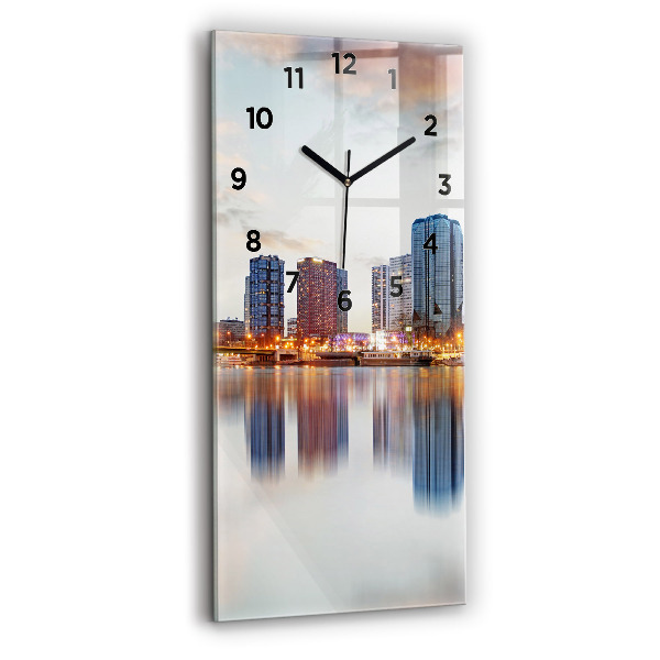 Horloge rectangulaire verticale Panorama avec la Tour Eiffel