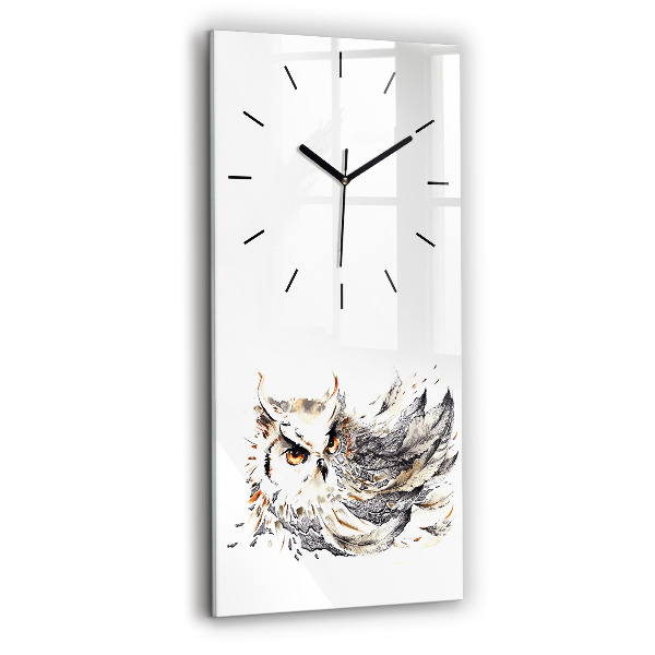 Horloge rectangulaire verticale Hibou symbole de sagesse
