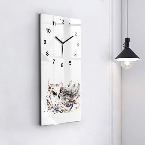 Horloge rectangulaire verticale Hibou symbole de sagesse