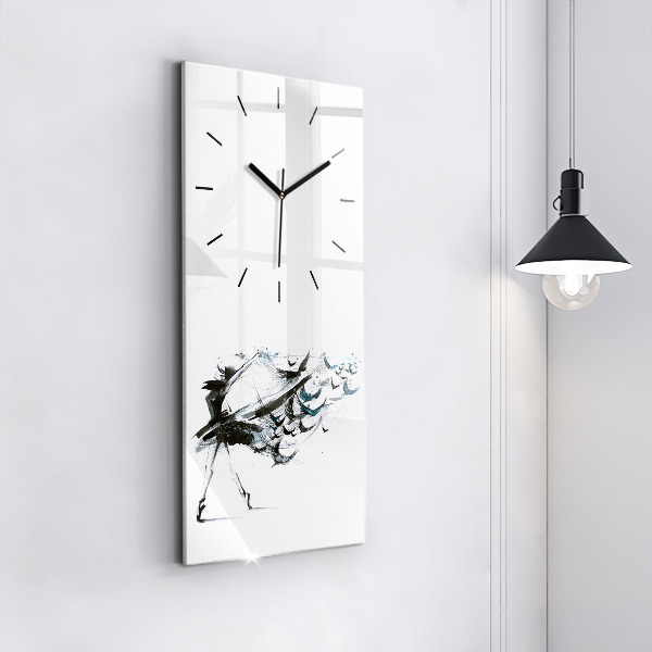 Horloge rectangulaire verticale Femme dansant le ballet