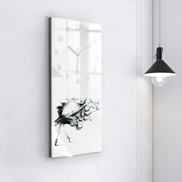 Horloge rectangulaire verticale Femme dansant le ballet