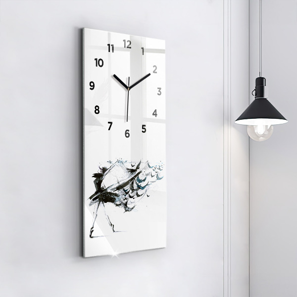 Horloge rectangulaire verticale Femme dansant le ballet