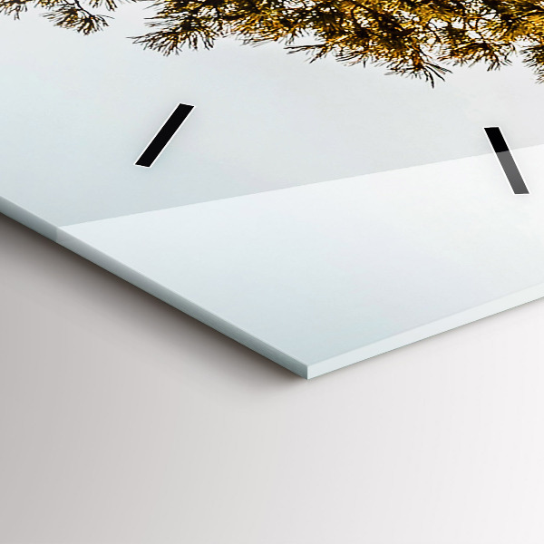 Horloge rectangulaire verticale Un arbre dans les montagnes