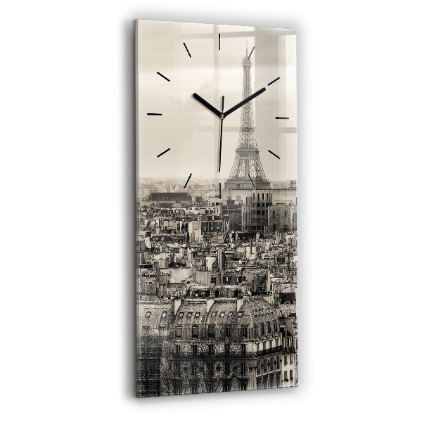 Horloge rectangulaire verticale Panorama paysager de Paris