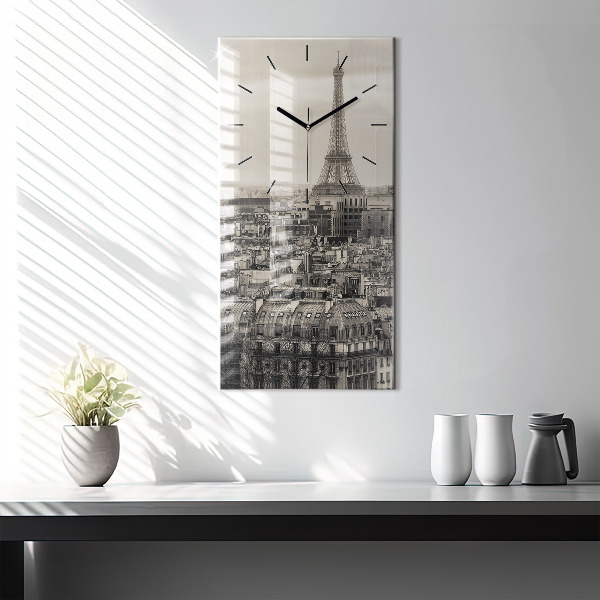 Horloge rectangulaire verticale Panorama paysager de Paris