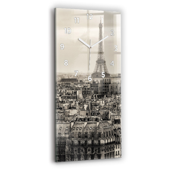 Horloge rectangulaire verticale Panorama paysager de Paris