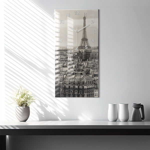 Horloge rectangulaire verticale Panorama paysager de Paris