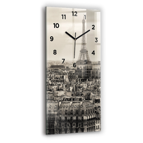 Horloge rectangulaire verticale Panorama paysager de Paris
