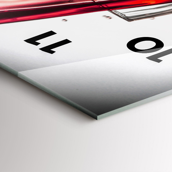 Horloge rectangulaire verticale Un verre de vin