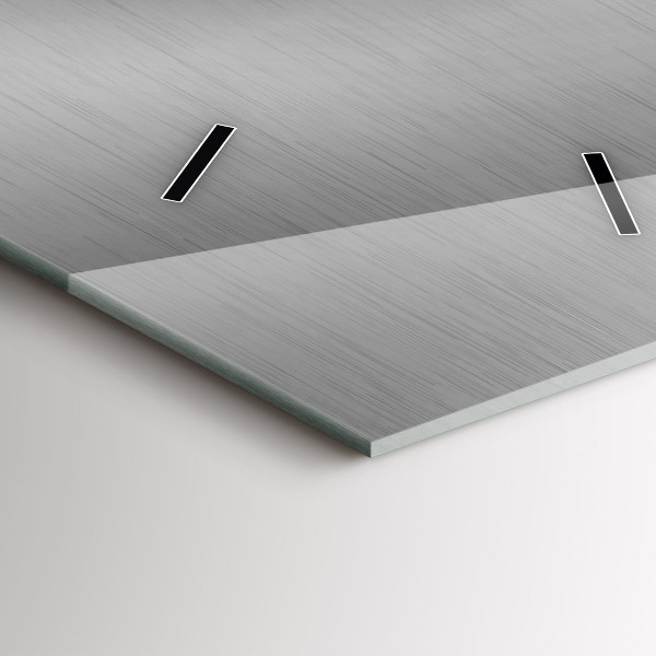 Horloge rectangulaire verticale Abstraction en métal gris