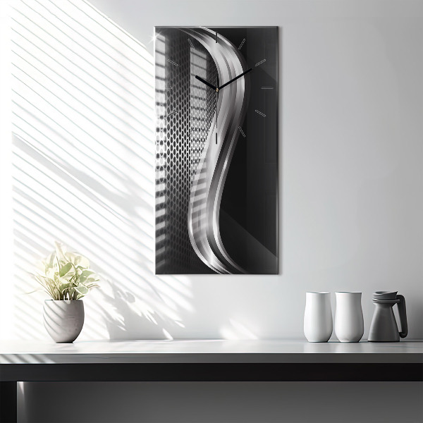 Horloge murale verticale Abstraction du black metal
