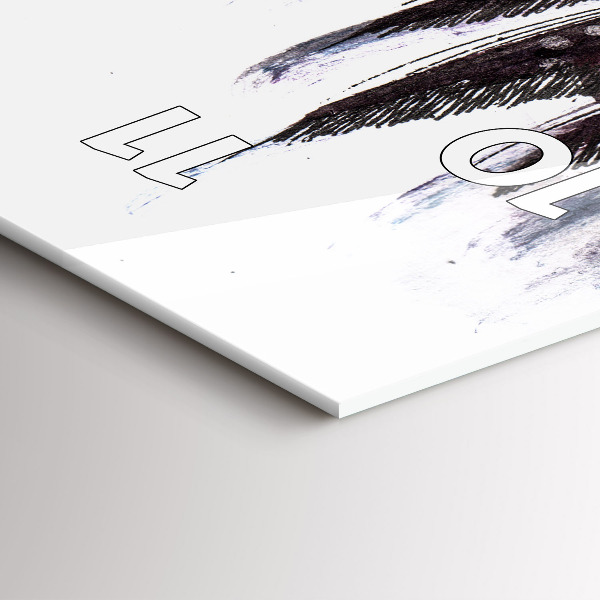 Horloge rectangulaire verticale Oiseaux peints