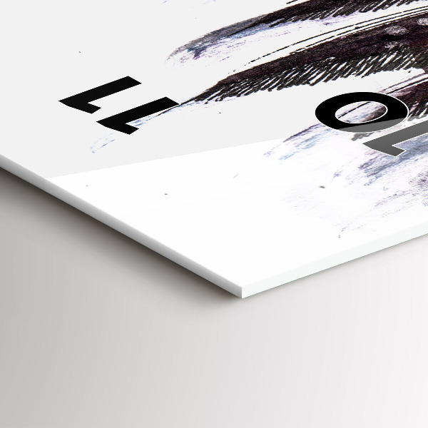 Horloge rectangulaire verticale Oiseaux peints