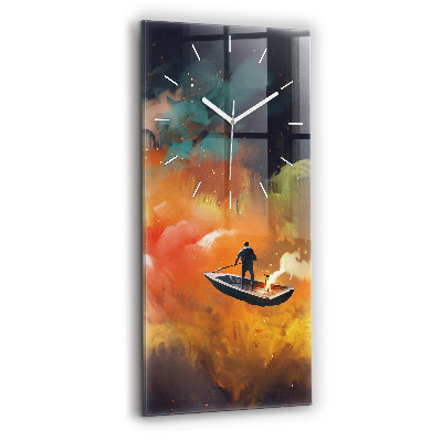 Horloge rectangulaire verticale Peinture abstraite