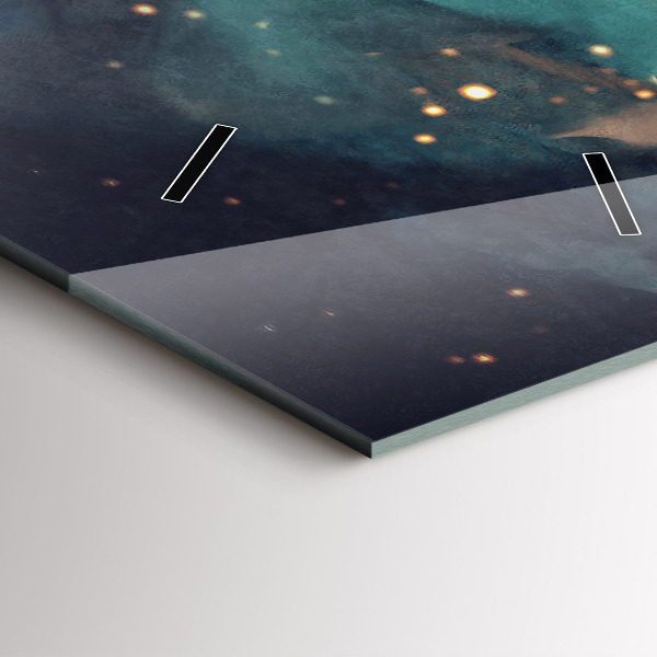 Horloge rectangulaire verticale Peinture abstraite