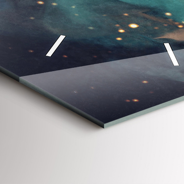 Horloge rectangulaire verticale Peinture abstraite