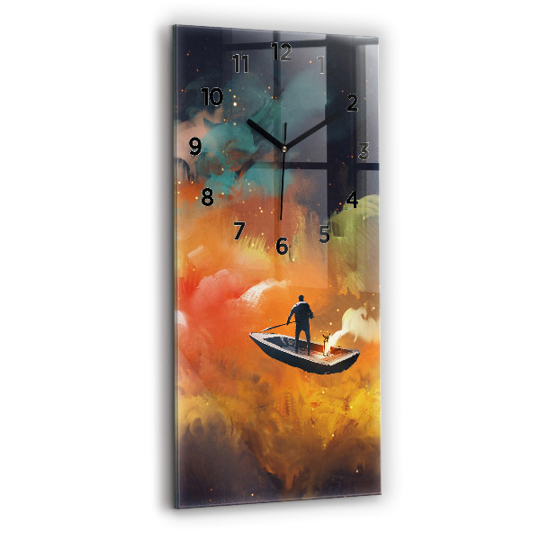 Horloge rectangulaire verticale Peinture abstraite