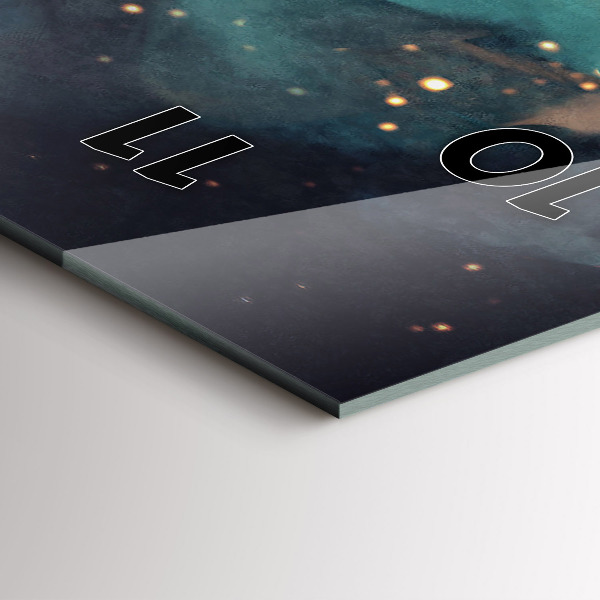 Horloge rectangulaire verticale Peinture abstraite