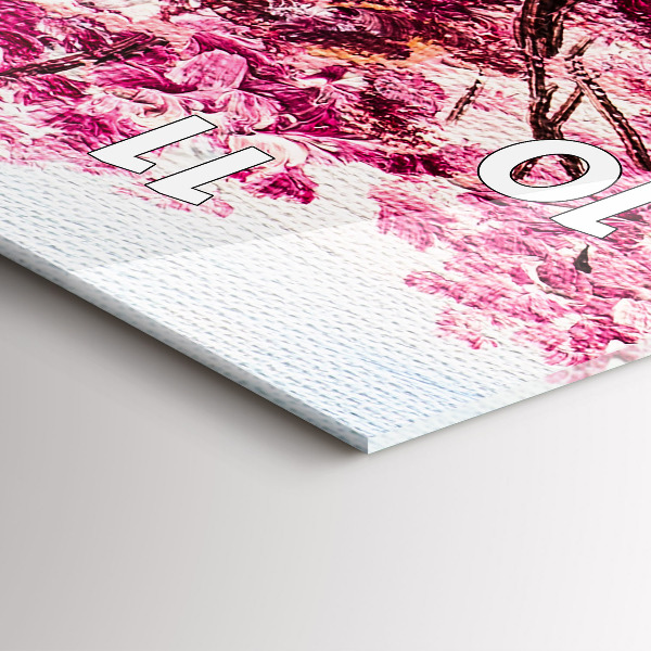 Horloge rectangulaire verticale 'Mosaïque d''arbres'