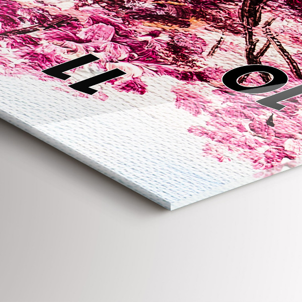 Horloge rectangulaire verticale 'Mosaïque d''arbres'