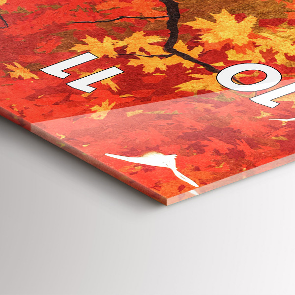 Horloge rectangulaire verticale Mariée en automne