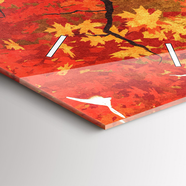 Horloge rectangulaire verticale Mariée en automne