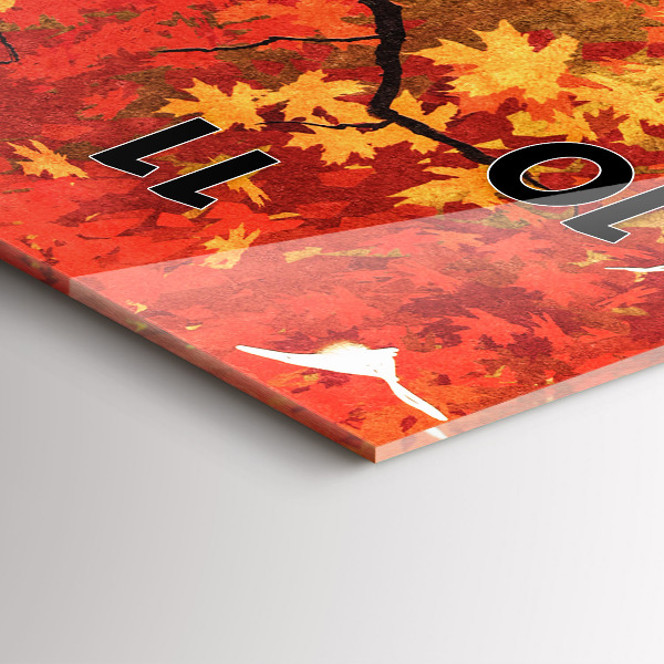 Horloge rectangulaire verticale Mariée en automne