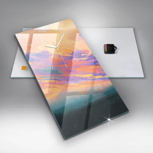 Horloge rectangulaire verticale Amour platonique