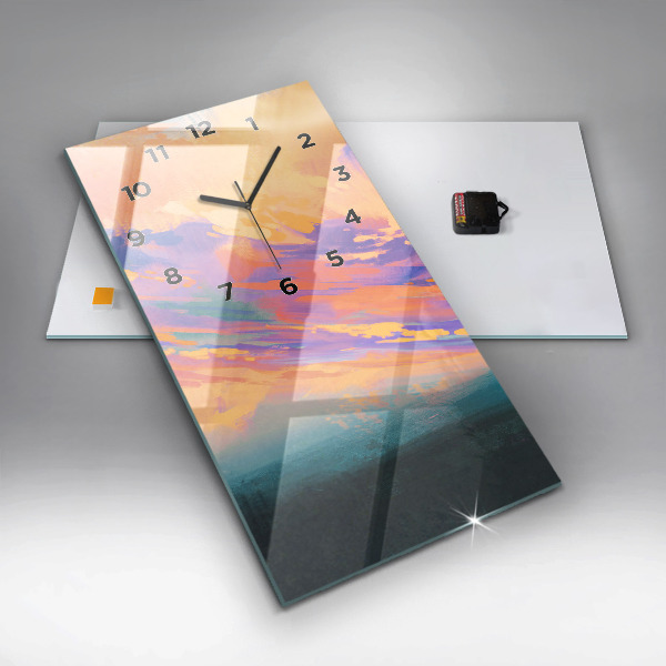 Horloge rectangulaire verticale Amour platonique