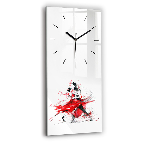 Horloge rectangulaire verticale Couple dansant