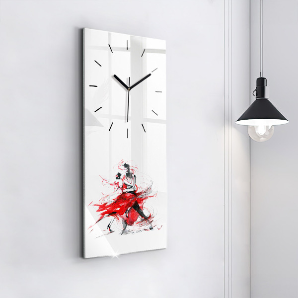 Horloge rectangulaire verticale Couple dansant