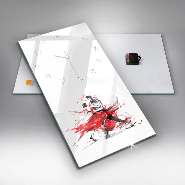 Horloge rectangulaire verticale Couple dansant