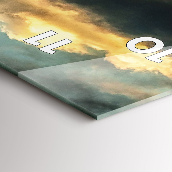 Horloge rectangulaire verticale Vol en montgolfière dans les nuages